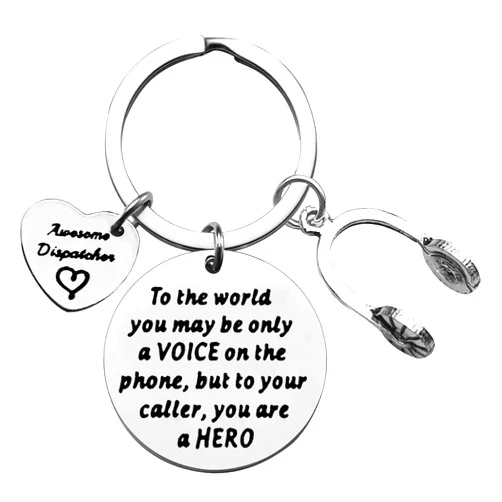 Ciyumu Dispatcher Gift EMT Emergency Dispatcher Keychain 911 Operator Appreciation Gift Funny Keychain for Awesome Dispatchers Christmas Birthday Retirement Present Dispatchers Jewelry