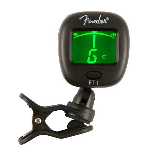 Fender FT-1 Professional Guitar Tuner Clip On, with 1-Year Warranty, Full-Range Chromatic Guitar Tuner with Dual-Rotating Hinges, A4 Calibration