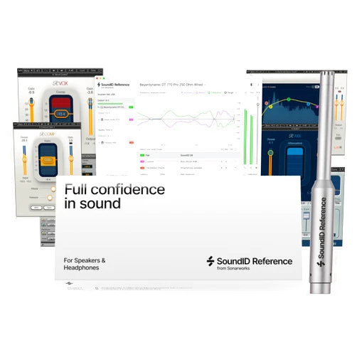 AudioDeluxe Sonarworks SoundID Reference for Speakers & Headphones with Measurement Microphone and Waves Musicians 2 Bundle