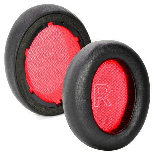 Sodorous Life Q10 Ear Pads Replacement Ear Cushion Foam Soft Earpads Compatible with Anker Soundcore Life Q10 / Q10 BT/Life 2 NEO Bluetooth Headphones Ear Cushion (Black/Red)
