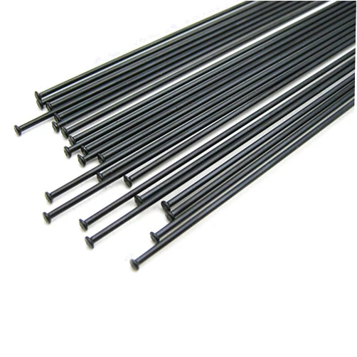 CLOGGS 20 PCS 14G Black Straight Pull Bicycle Spokes -Stainless Steel Bike Spokes 2.2mm Diameter Bike Mount Balance Wheels Spokes with 20PCS Nipples (Size : 296mm)