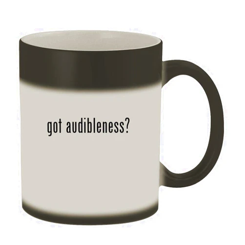 Knick Knack Gifts got audibleness? - 11oz Magic Color Changing Mug, Matte Black