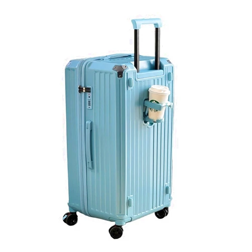 MUdson Trunk Travel Trolley Case 24''26''28''30''32''34''36'' Luggage Suitcases On Wheels Carry-on Suitcase Rolling Luggage Durable (Color : Ice Blue, Size : 34 Inches)