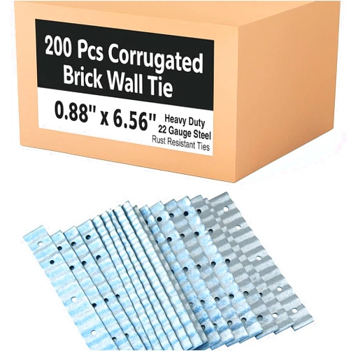 LEIFIDE 200 Pcs Corrugated Brick Wall Tie 0.88