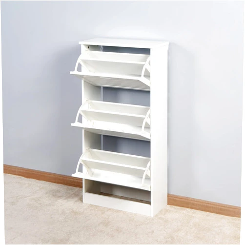 LERFAN Shoe Storage Cabinet with 3 Flip Doors Cabinets, LERFAN Modern Entryway Shoe Cabinet for Living Room, 20.94