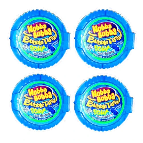Generic Bubble Tape - Product of Hubba Bubba Max - Sour Blue Raspberry (4 Pack)