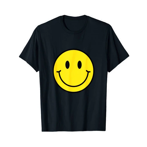 Cute 70s - 80s Hippie Smile Peace Smiling Face 70s Yellow Smile Face Shirt Cute Happy Peace Smiling Face T-Shirt