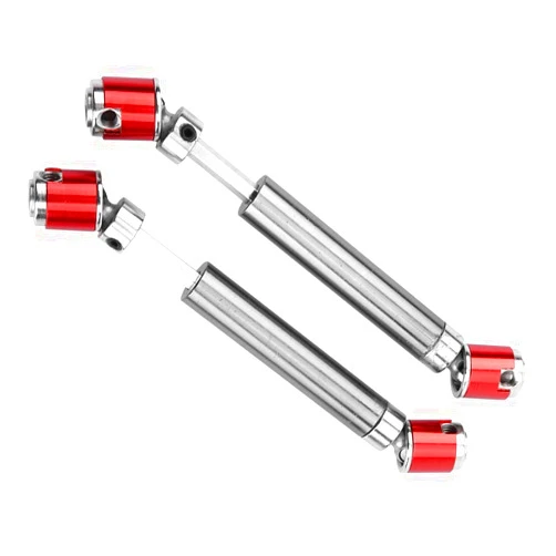 FOSA 2Pcs Stainless Steel Drive Shaft For RC Crawler Car, 110-155mm Metal CVD Universal Drive Shaft For SCX10 CC01 D90 D110 RC Crawler Car