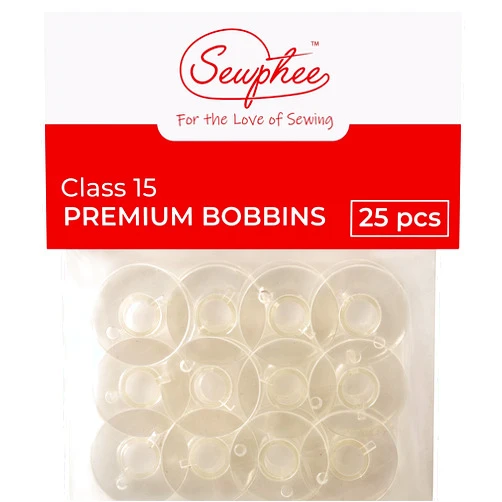 Sewphee 25pcs Premium Class 15 Bobbins – Fits Janome, Brother, Kenmore and Elna Sewing Machines by Sewphee