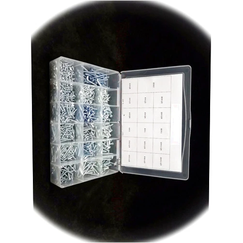 Generic Phillip Pan Head Sheet Metal Screw Type A/B Point Assortment 1050 pcs #6#8#10 Multi-Purpose Comprehensive Hardware Fastener Assortment Kit Cit01530Riv