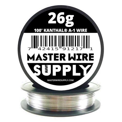 Master Wire Supply Kanthal A1 - 100' - 26 Gauge Wire - 100ft - 0.4mm - 0.016in - Made in USA - Master Wire Supply