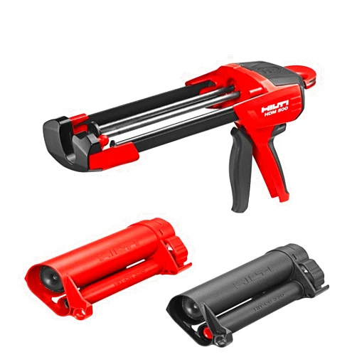 HILTI HDM 500 Manual Anchor Adhesive Dispenser with HIT-CR 500 and HIT-CB