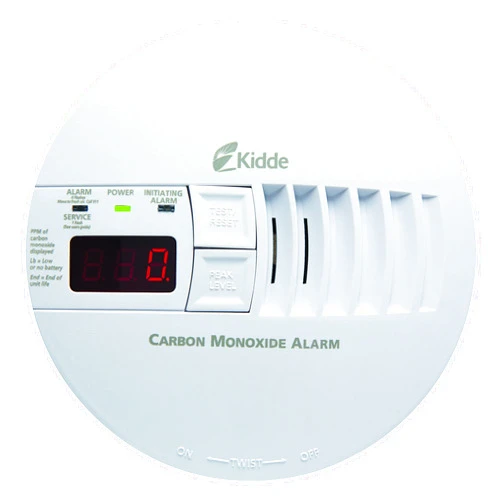Kidde Hardwired Carbon Monoxide Detector with 9-Volt Battery Backup, Digital LED Display 5.75 diameter x 1.8 depth