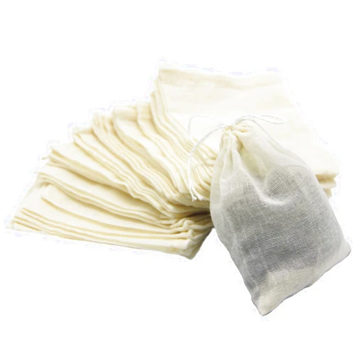SHEYNIAN 36 Pack Spice Muslin Bags with Drawstring, 3 x 4 Inch Natural Unbleached Cotton Bags for Coffee Tea Herb Sachet Cooking