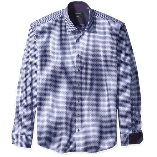 BUGATCHI Men's Long Sleeve Shaped Fit Casual Sport Shirt