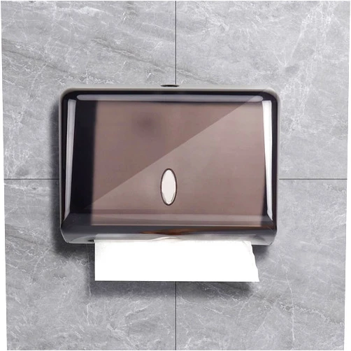 TOBEFORT Touchless Paper Towel Dispenser Wall Mount, No Drilling Waterproof/Dustproof Multifold Tissue Holder for Home Kitchen Office Bathroom Toilet…