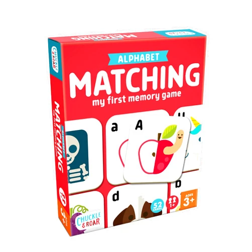 Chuckle & Roar - Matching Game Alphabet - Board Game for Kids 3 and up - Concentration Game for Toddlers - Preschool Game