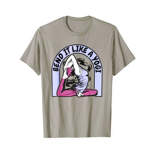 Yoga Damen Zubehör Set Geschenke für Anfänger Yogi Bend It Like A Yogi Ashtanga Hatha Asanas Kundalini Yoga T-Shirt