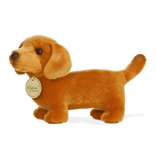 Aurora® Adorable Miyoni® Dachshund Stuffed Animal - Lifelike Detail - Cherished Companionship - Brown 8 Inches