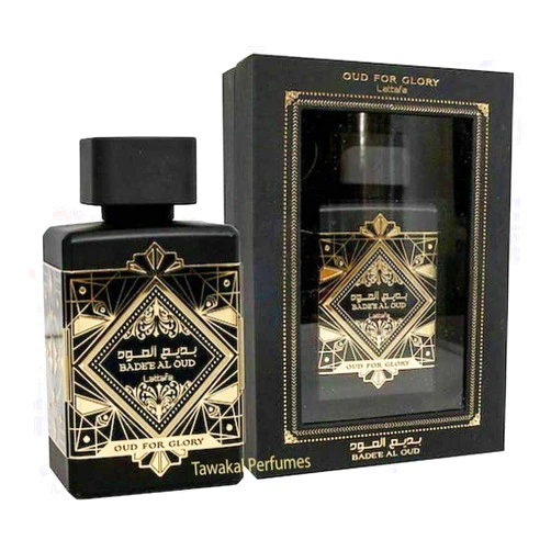 Lattafa Perfumes Bade'e Al Oud for Glory EDP - Eau de Parfum 100ML (3.4oz) | Oriental Alchemy | Niche Scent that Opens with Spicy Notes Over Base Notes of Agarwood and Patchouli | by Lattafa Perfumes (Bade'e Al Oud for Glory) Bade'e Al Oud for Glory 3.4 Fl Oz (Pack of 1)