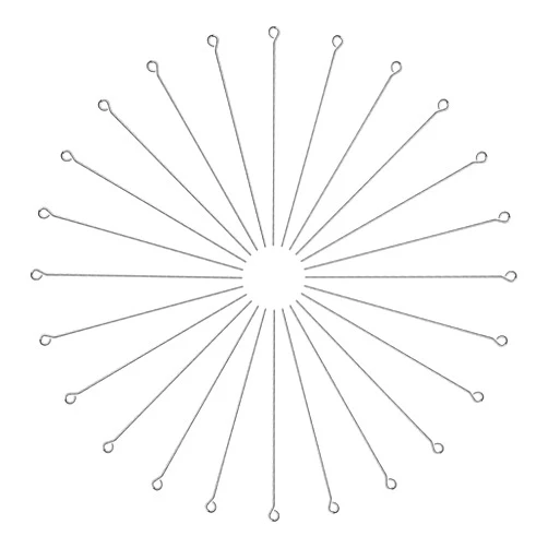 TOAOB THE ONE AND ONLY BABY TOAOB 200pcs Stainless Steel Eye Pins Set for Jewelry Making Long 70mm Silver Open Eye Pins Jewelry Findings for DIY Crafts