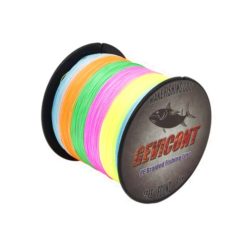 GEVICONT Braided Line High Strength Multifilament Fishing line PE Material 8 Strand 1500m(1640yards) 2000m(2187yards) 10lbs-200lbs for Freshwater Saltwater