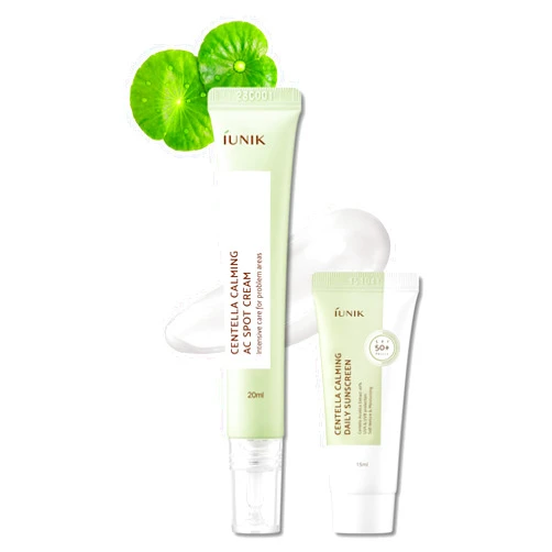 IUNIK 81% Concentrated Centella Calming Gel Acne Spot Cream w/AHA BHA PHA Salicylic Acid Niacinamide Tea Tree Oil-Free Blemish Pimple Lightweight for Adults & Teens .67 Oz Sensitive Acne-prone skin