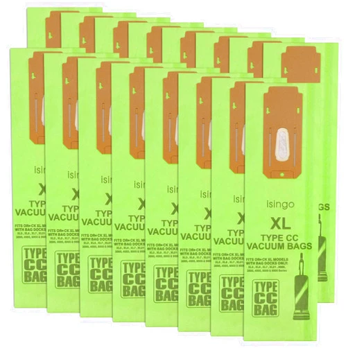 ISingo 16 Pack Vacuum Bags Replacement for Oreck Type CC, Fit all Orеck XL Upright Vacuum Cleaner, XL XL2 XL7 XL21, Replaces Part #CCPK8, CCPK8DW, Green