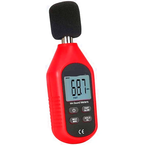HHNNL Decibel Meter, Handheld Digital Sound Level Meter 30-130Db Instrumentation Noise Decibel Monitoring Testers Data Hold LCD Screen with Backlight Sound Detection