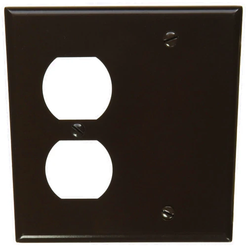 Leviton 85008 BR WP 2G 1DUP 1BLANK STD SIZE, Image