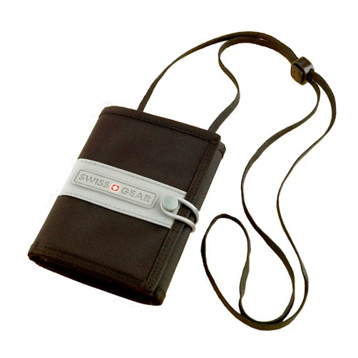 SwissGear Unisex Adult Polyester RFID Blocking Travel Wallet in Black for Men