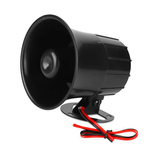 Dioche Wired Electric Siren Horn for Indoor/Outdoor Security System Alarm 110dB DC 12V with Bracket (Can't Work Alone)