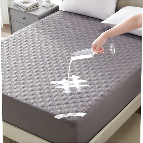 BEDLORE Waterproof Mattress Protector, Noiseless King Size Mattress Pad with Deep Pocket Fitted Up to 6-18 inches, Soft Breathable Dirt-Proof Bed Mattress Cover Washable for Bedroom, Hotel (Gray)