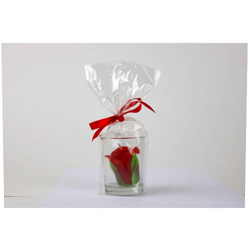 Handmade 10 Hour Rose Garden Scented Votive Candles With Clear Glass Holders by Zolin Art