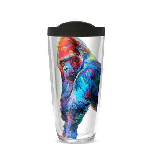 FREEHEART 22oz Tumbler - GORILLA- PD Moreno Pop Colors with Black Lid