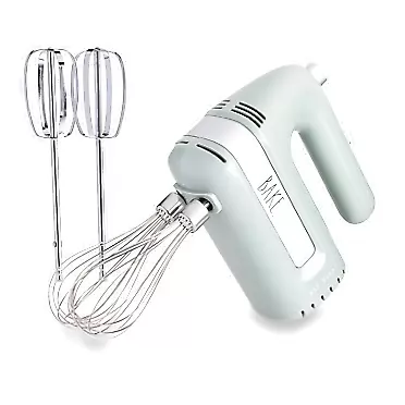 Rae Dunn Electric Hand Mixer, Handheld Mixers for Kitchen, With Beaters and Whisk Attachments for Cooking and Baking, Lightweight Handmixer Labeled 