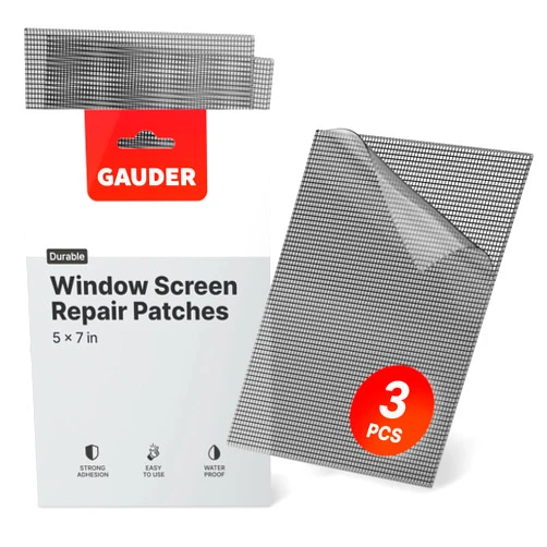 GAUDER Fly Screen Repair Sticker (130 x 180 mm) | Insect Screen Repair Kit | Fly Screen Door and Window (Pack of 3)