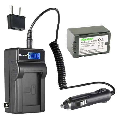 Kastar 1-Pack CGR-D16S Battery and LCD AC Charger Compatible with Panasonic PV-DV51, PV-DV52, PV-DV53, PV-DV73, PV-DV100, PV-DV100K, PV-DV101, PV-DV102, PV-DV103, PV-DV121, PV-DV151, PV-DV200