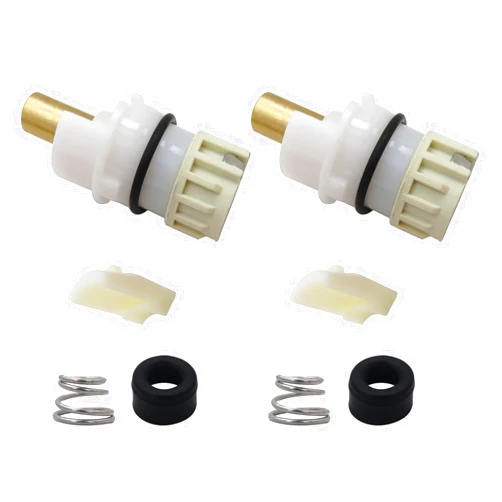 Zafina-UP RP25513 Faucet Stem Assembly Kit - 2x Faucet Stem Repair for Delta Two Handle Bathroom, Kitchen, Sink, and Bathtub Faucets - Fix Leaks with Lasting Stem, Spring & Seat for Hot and Cold Water