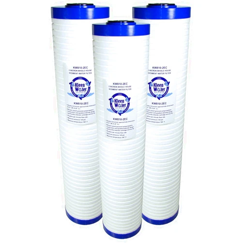KleenWater KW810-2 Filter Replacement Cartridge Compatible With Aqua-Pure AP810-2, AP811-2, Pentek DGD-5005-20, DGD-5005, 5 Micron, Dirt Rust Sediment Filtration, Set of 3