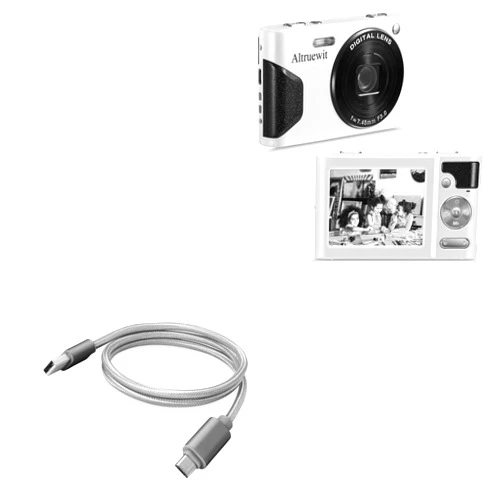 BoxWave Cable Compatible with Altruewit DC800 (2.7 in) - Micro USB DuraCable, Braided Micro USB Charging Cable - Space Grey