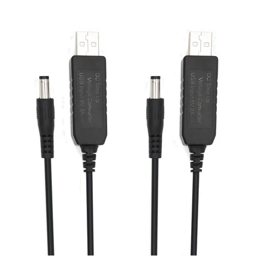 HCJYC 2 Pack USB DC 5V to DC 9 Volt USB Power Supply Cable, Max Current 800mAh, Tip Negative Connector, Compatible for Guitar Effects Pedals Power Supply Adapter