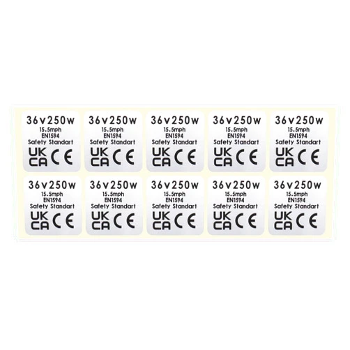 Create idea 10pcs Mid Drive Motor Sticker 36V 250W Motor Waterproof Sticker Decal 30x30mm Motor CE Label Tags Compatible with BAFANG BBS02B BBS01
