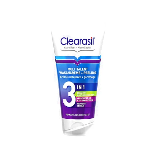 Clearasil 5-in-1 Face Wash 150 ml, Salicylic Acid Cleanser for Acne, Blackheads, Anti-Redness, Spot Treatment, Reduces Pimples, Clears Skin, Effective Skincare Solution