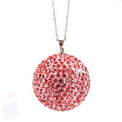 Newrys Rear View Mirror Car Charm Ornament, Pendant Car Charm, Mirror Rhinestones Ball Pendant Hanging Ornament Interior Car Interior Decor Pink
