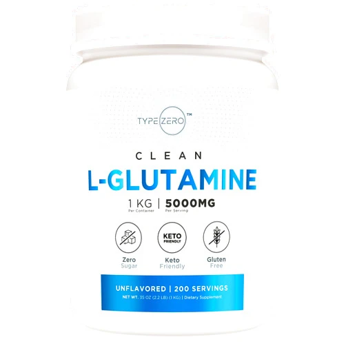 Type Zero L Glutamine Powder KG, 5000mg Serving Size - 6-Month Supply, L-Glutamine Supplement for Gut Health, Gastrointestinal Lining Support & Recovery for Women/Men - Vegan, Gluten Free, No Fillers