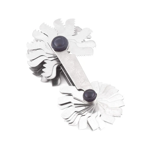 Jeanoko 51/52Pcs Thread Measuring Stainless Steel Thread Plug Gage 60 and 55 Degree Screw Pitch Measuring Tool for Industrial Measurement ((52pc))