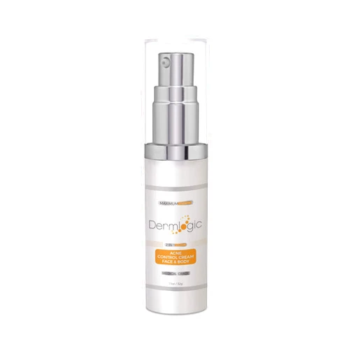 Dermlogic Acne Face & Body Cream- Maximum Strength Treatment for Cystic, Blackhead & Whitehead Pimples. Prevents Future Breakouts.