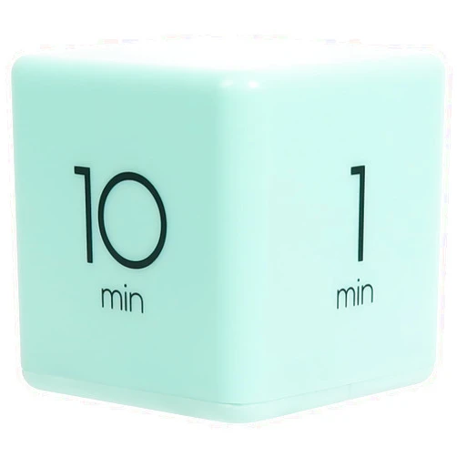 mooas Cube Timer (Mint), Flip Timer Productivity Timer, Time Management, Block Timer Kids Cube Timer Kitchen Timer Desk Timer for Studying Workout Classroom 1, 3, 5, 10 min Timer Setting