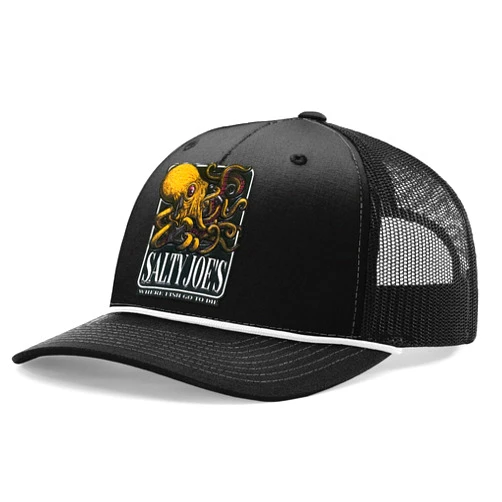 SALTY JOES Raging Octopus Patch Trucker Rope Hat
